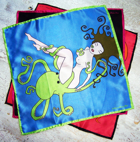 Octopussy silk pocket square